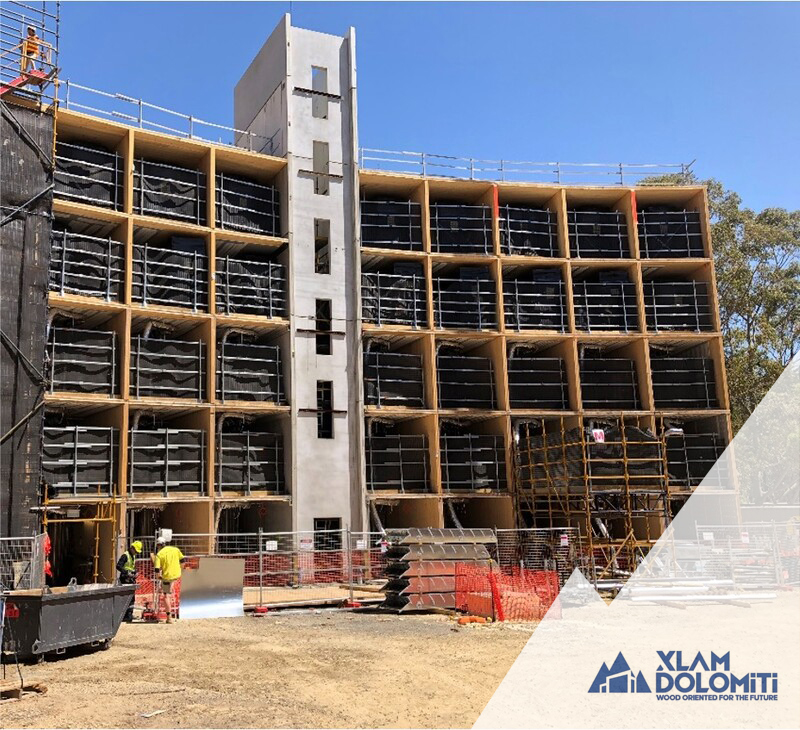 Multi-storey student residence construction with CLT