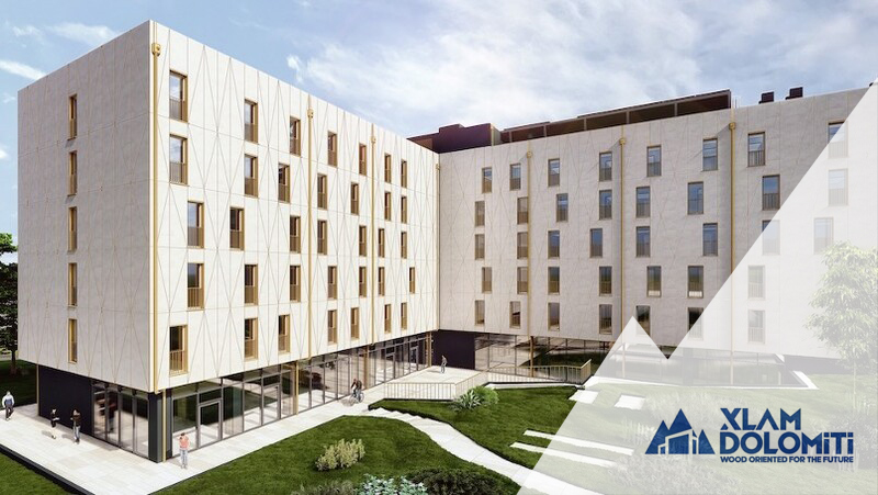 Completed student housing project with contemporary architecture